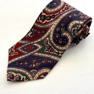 Tango Max Raab Men's Necktie Tie Great Multicolor Paisley 58" X 4” Excellent